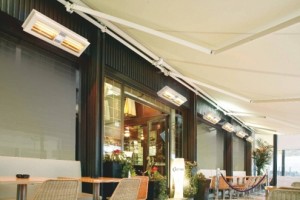 Calefactores infrarrojos para exteriores, incluso en condiciones hºmedas (IPX5)