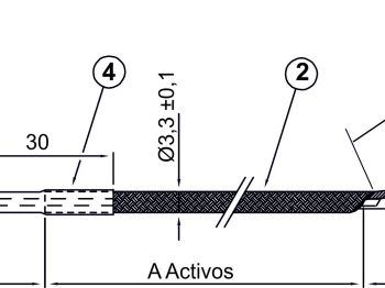 Modelos SFFM. Cable calefactor de silicona recubierto de malla de cobre estañado.